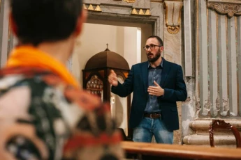 Riccardo Schioppa, maestro della Filarmonica di Civitavecchia (Foto di Giulia Cerri)